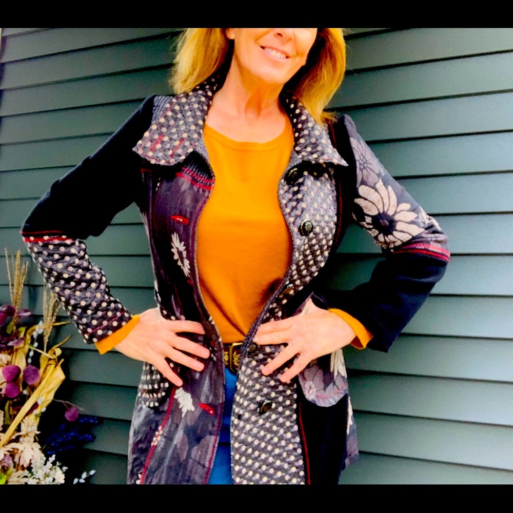 Neslay Paris Patchwork Tapestry Coat